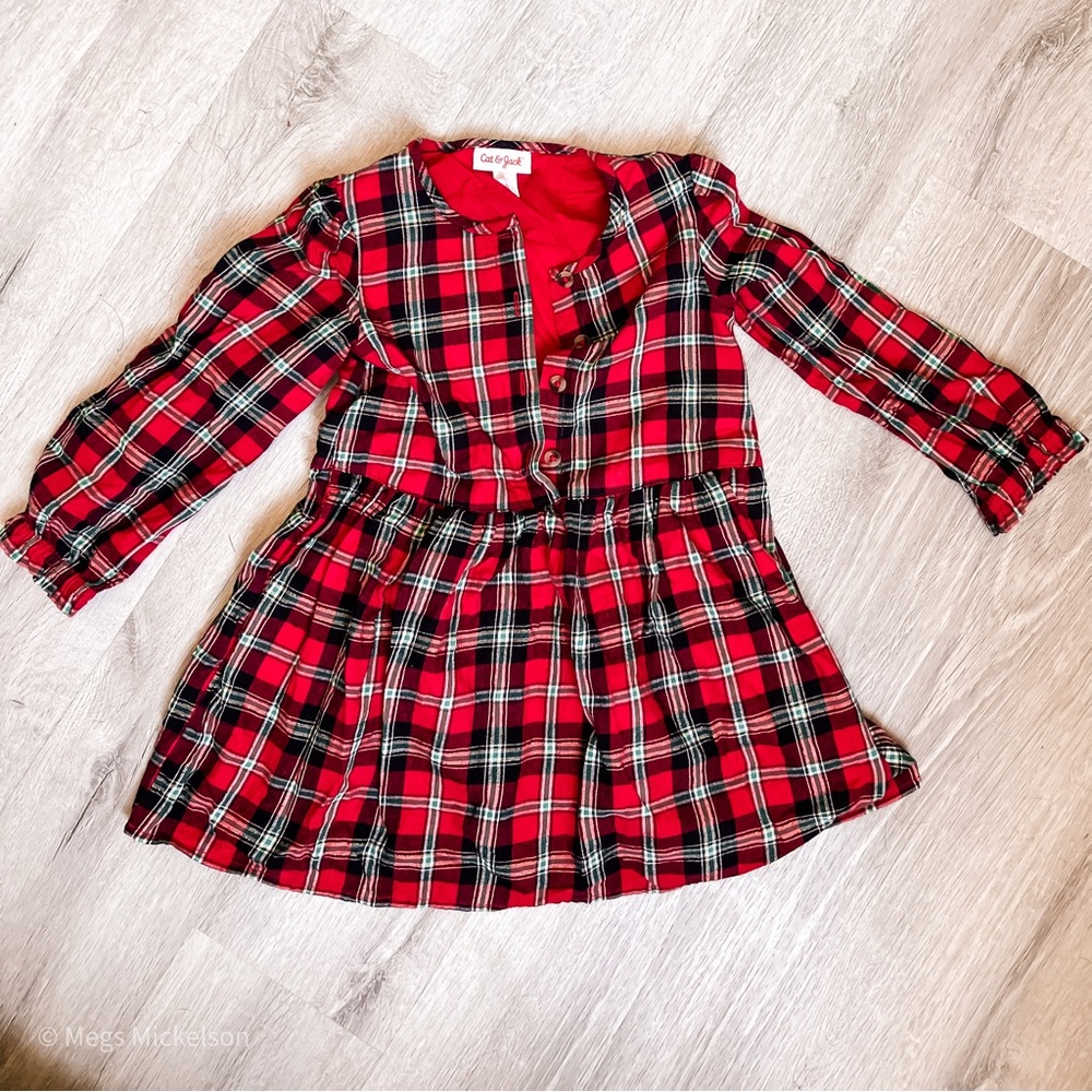 Toddler Girls Plaid Holiday Dress